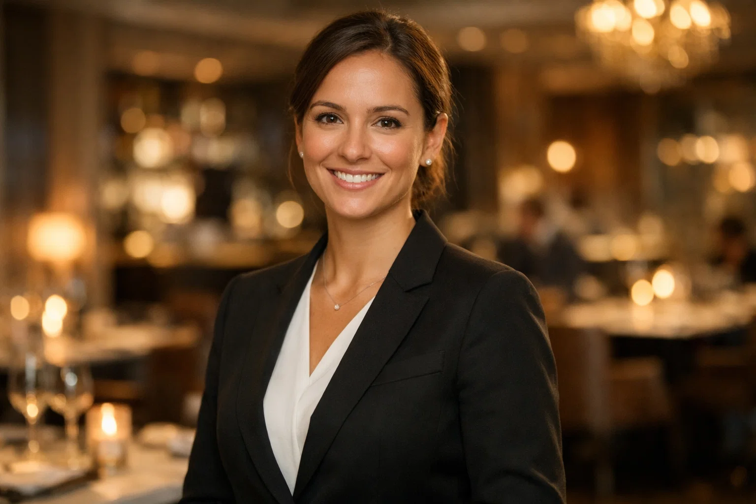 Person, die den Gästeservice beaufsichtigt